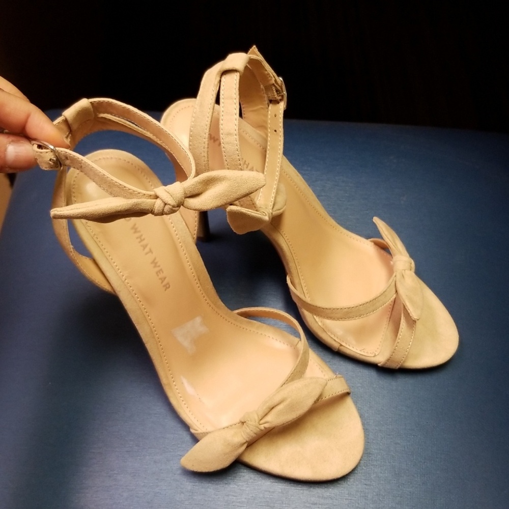New Tan Taupe Suede Ankle Strap Sandals